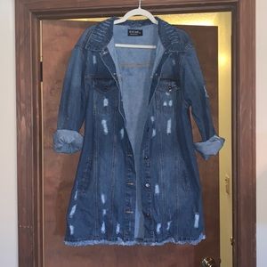 Lightly worn Over sized Jean jacket